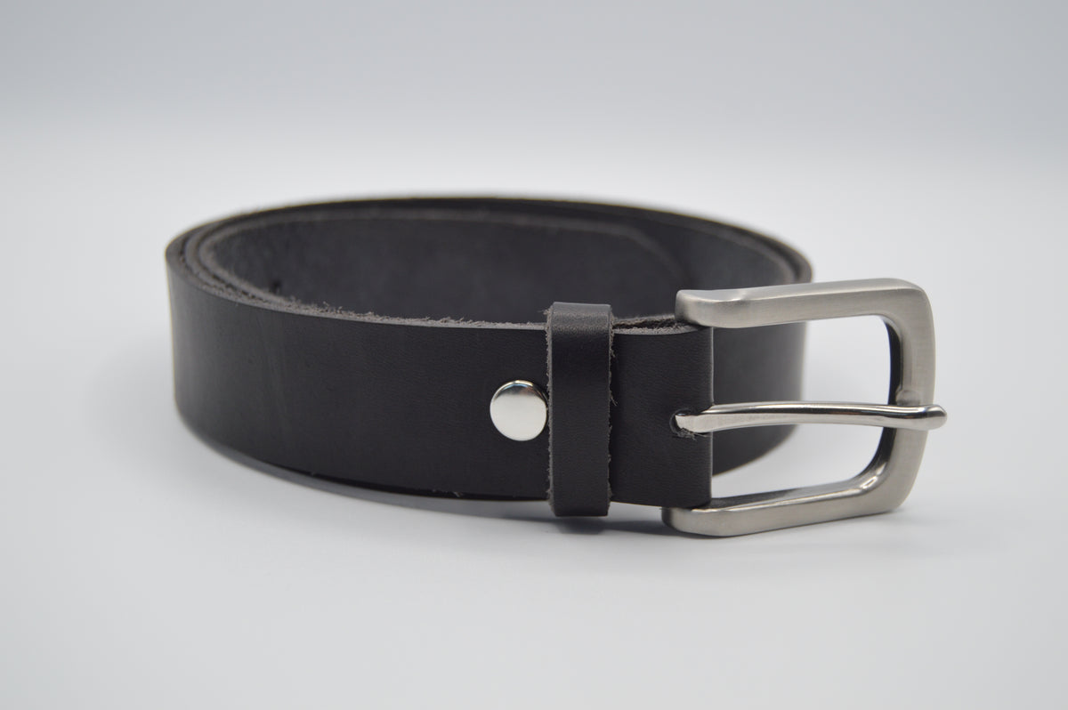 Ledergürtel mit Edelstahlschnalle | 3cm