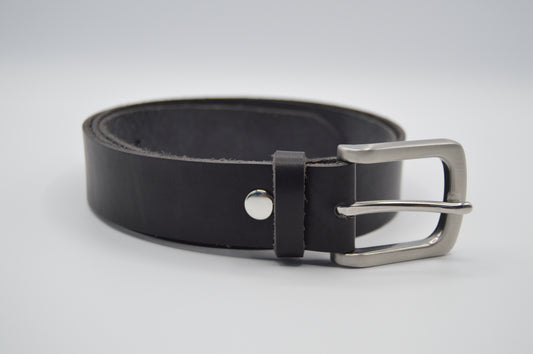 Ledergürtel mit Edelstahlschnalle | 3cm